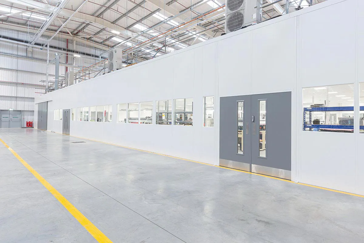 Large Steel Partitioning installation in a warehouse in Cannock